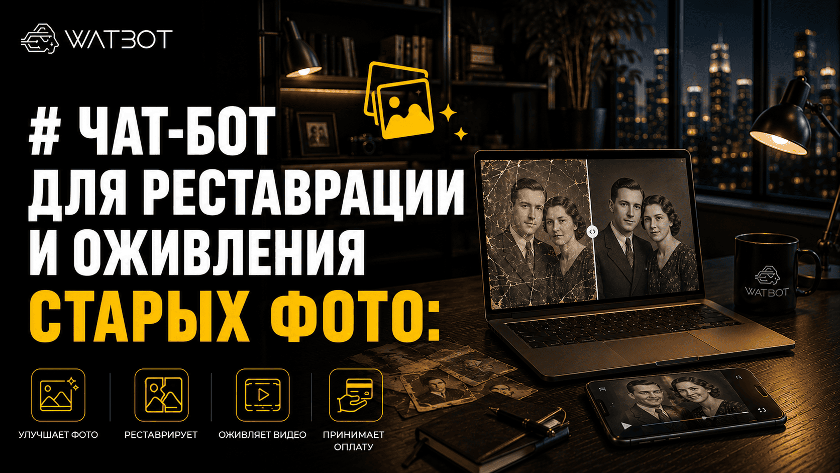 ОБЗОР: ЧАТ-БОТ ДЛЯ РЕСТАВРАЦИИ И ОЖИВЛЕНИЯ СТАРЫХ ФОТО