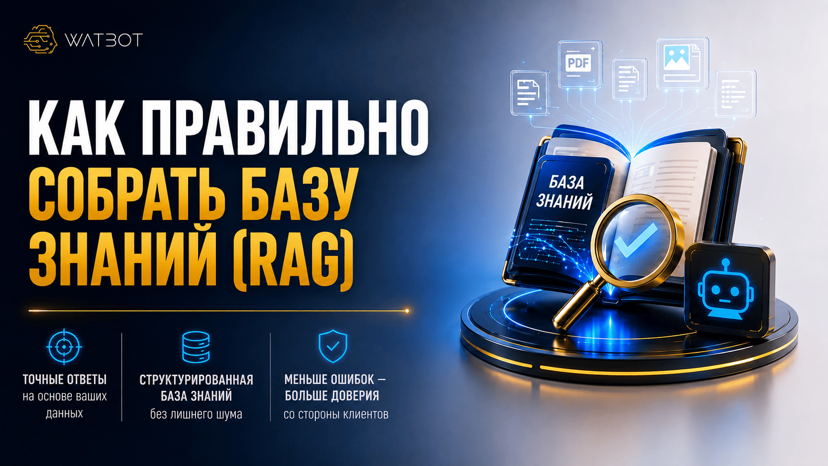 КАК ПРАВИЛЬНО СОБРАТЬ БАЗУ ЗНАНИЙ (RAG), ЧТОБЫ БОТ НЕ ГАЛЛЮЦИНИРОВАЛ